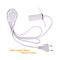 EU Plug E14 Hanglamp Holder Light Bulbs Socket Switch Wire 1 55m Qme one size