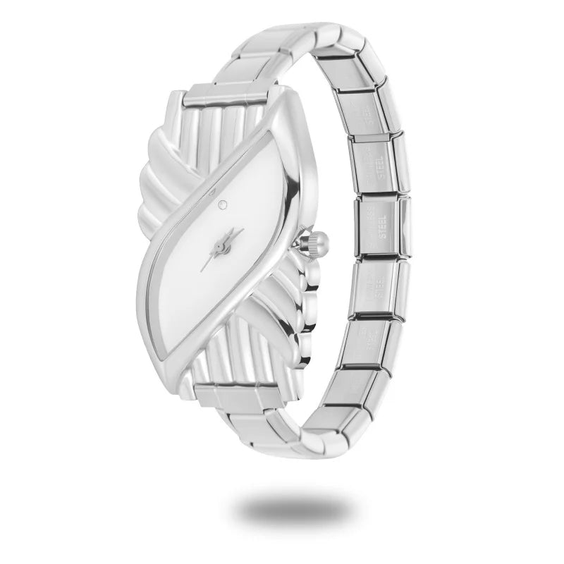 Fashion Women's Stainless Steel Square Triangle DIY Watch Bracelet