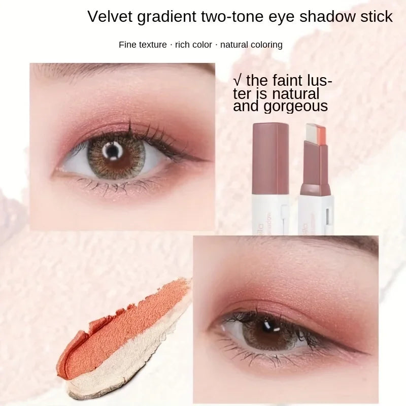 Two Color Gradient Eye Shadow Stick Three Dimensional Natural Without Taking Off Makeup Qme