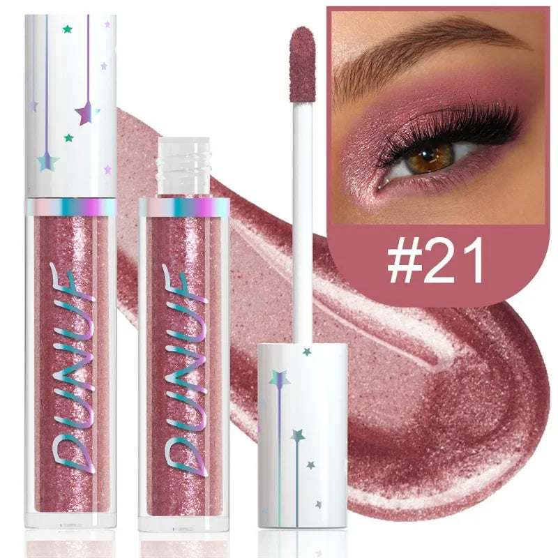 24color Eyeshadow Stick Liquid Eyeliner Metallic Color Green Pearlescent Glitter Eye Shadow Waterproof High Gloss Makeup Pigment Qme 21