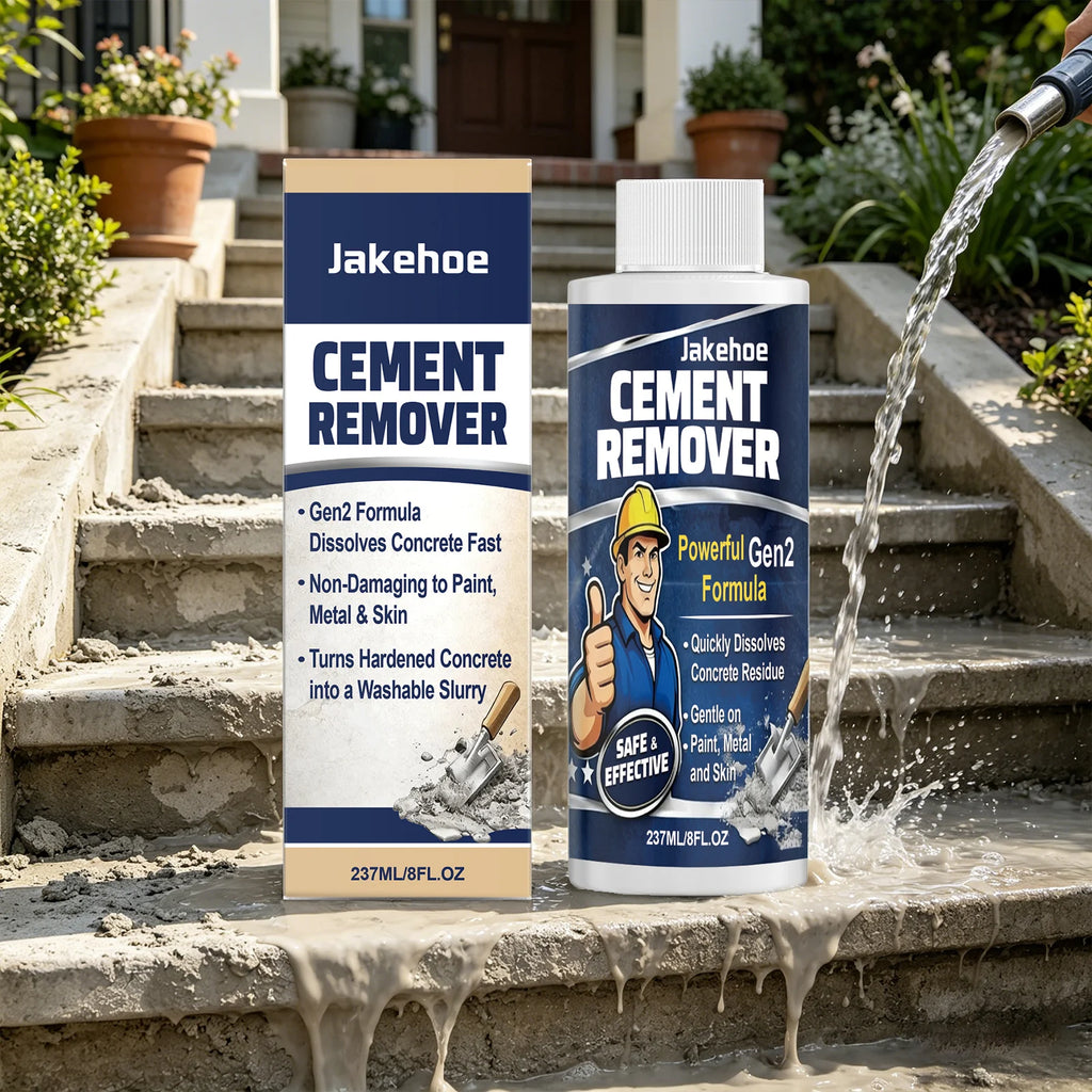 JAKEHOE Cement Remover Effectively Remove Mortar & Cement Deposits Dissolve Concrete Fast Non-damaging to Paint Concrete Cleaner Qme