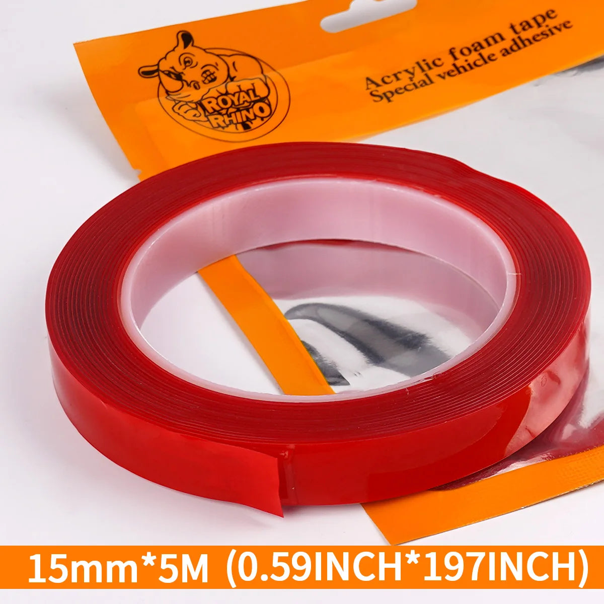 LED light strip adhesive strip double-sided nano acrylic tape transparent strong adhesion Christmas party balloon fixing Qme Width 15mm