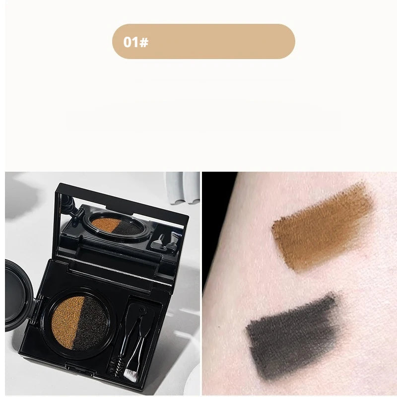 Two Tone Matte Eyebrow Cream Lightweight Non Smudging Naturally Qme 01