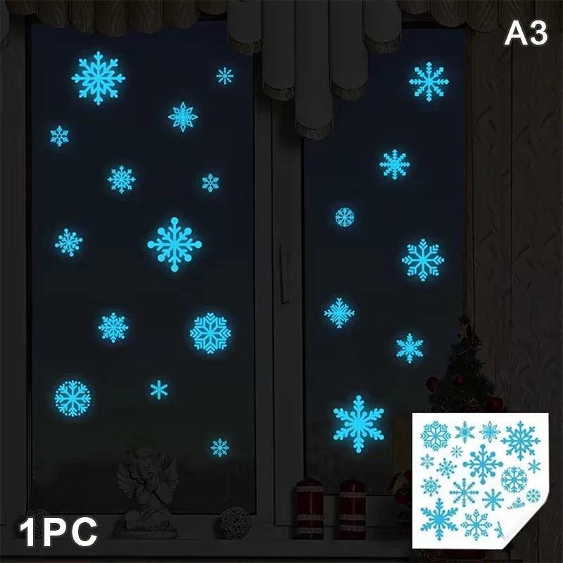 Living Room Bedroom Removable PVC Decals Home Decor Glow-in-the-dark Qme A3