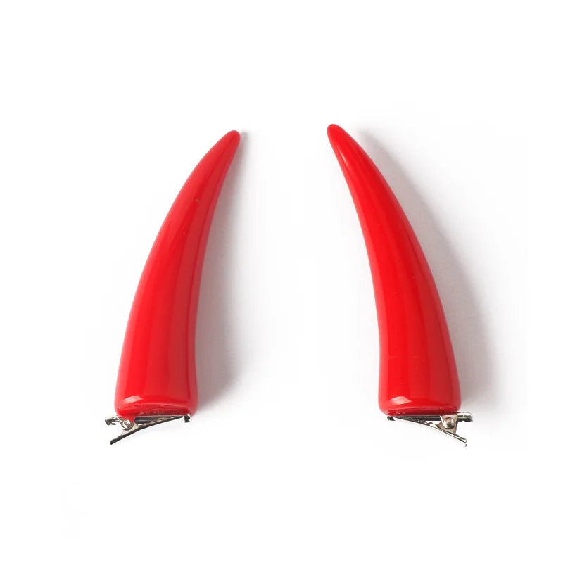 Anime Chainsaw Man Cosplay Power Demon PVC Horn Headwear Halloween Plastic Resin Jewelry Ornament Model Devil's Horn Hairpin Qme