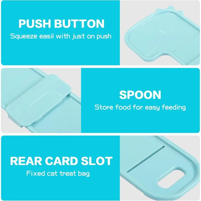 1pc cat wet treatment feeding spoon, convenient squeezing spoon, and cat and dog feeding accessories are easy to use Qme