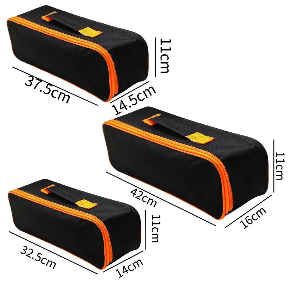 3 Sizes Tool Pouch With Zipper,Tool Bag For Screw Plier Wrench Screwdriver Mechanic Car Vacuum Hand Power Tool Storage Organizer Qme