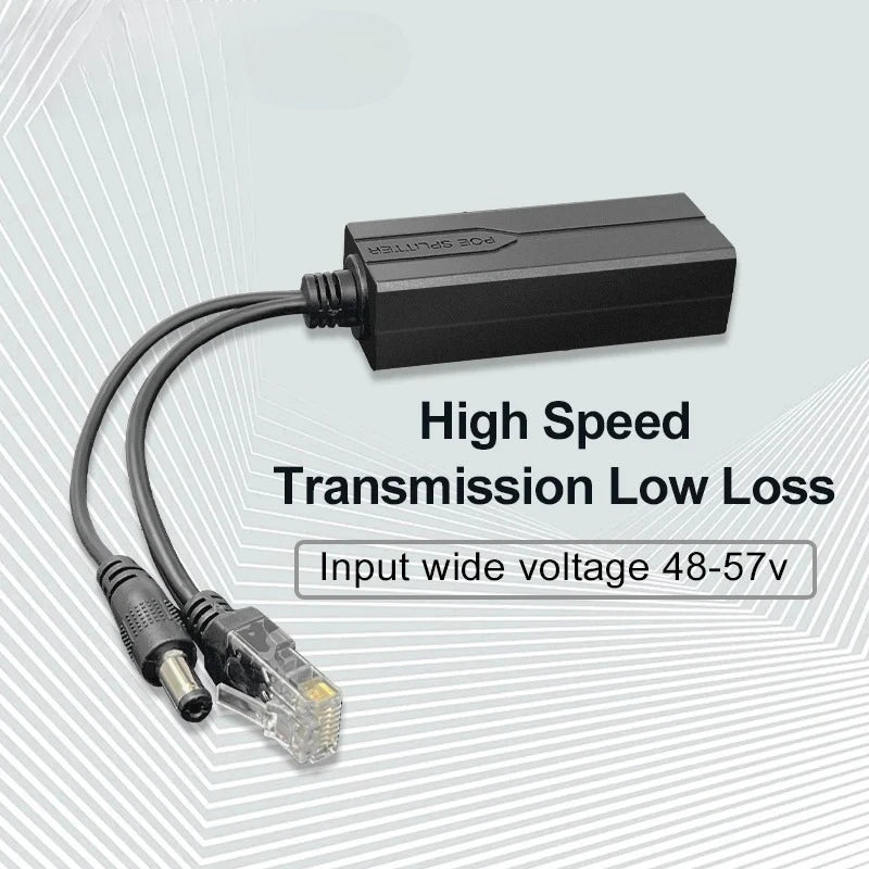1PCS MicroUSB POE Splitter 48V to 5V Power Module Gigabit Fast Ethernet LAN to Android Plug Qme