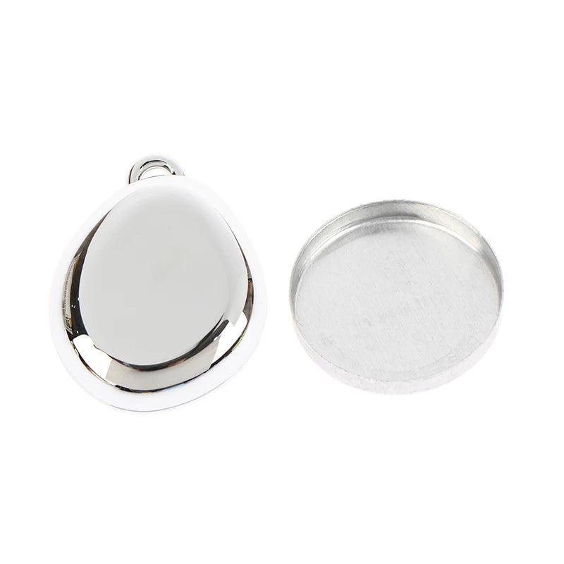 Colorful Portable Makeup Compact Empty Refillable Case Aluminum Tray Qme Silver