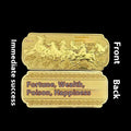 Zodiac Horse Commemorative Bar Metal Crafts 2026 Horse Year Birthday Small Gift New Year Coins Qme Gold