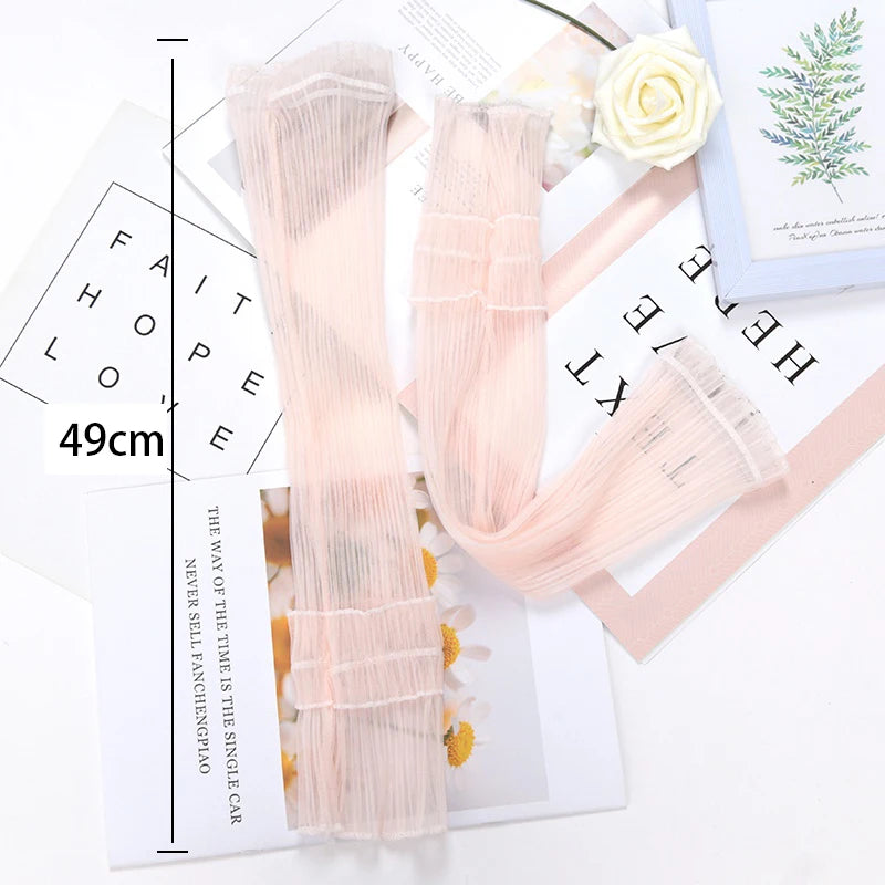 Women Summer Long Sun-protective Sleeve Sweet Fingerless Gloves Qme