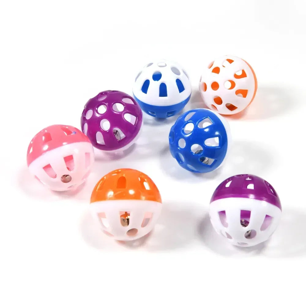 Pet Parrot Toy Colorful Hollow Rolling Bell Ball Bird Parakeet Qme
