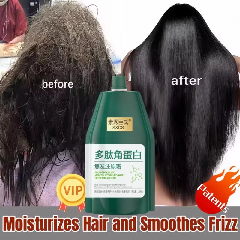 250g Magical Hair Mask Collagen Keratin 5 Seconds Repair Damaged Frizzy Hair Smooth Deep Moisturize Nourishing Hair Care Product Qme