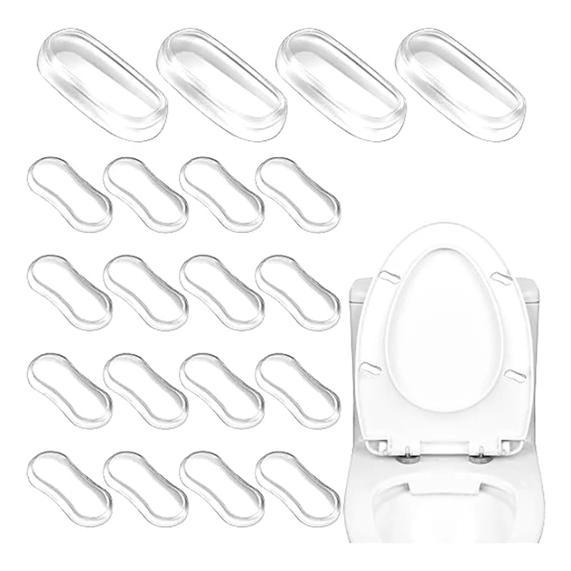Durable Silicone Toilet Seat Bumper Shockproof Lid Pads Bathroom Qme