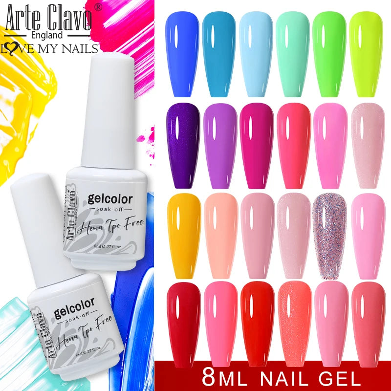 Arte Clavo White Bottle 115 Colors Series Semi-permanent Gel Nail Qme