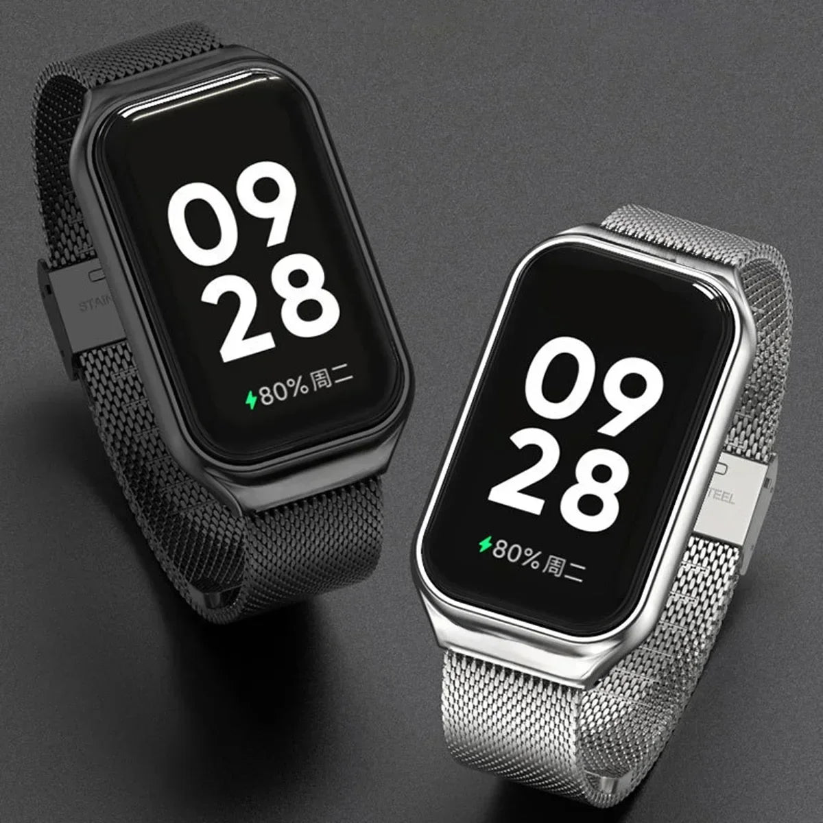 Strap For Xiaomi Mi Band 8 Active Bracelet for Xiaomi Smart Band 8 Active Stainless Steel Metal Watchband Mi Band 8 Active Qme