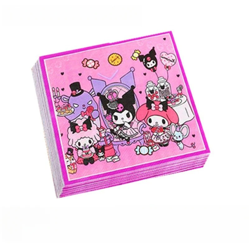 Hello Kitty Kuromi-themed Birthday Party Decorations Balloons Paper Qme