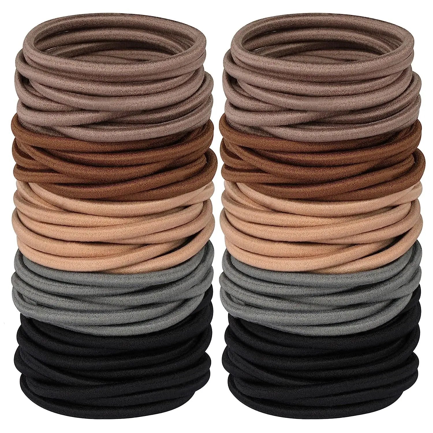 10/30/50PCS 4MM Black Ponytail Holder Elastic Hair Bands Scrunchies For Women Men Girl Lady Hairband Leagues Headband Accessory Qme Coffee 10pcs