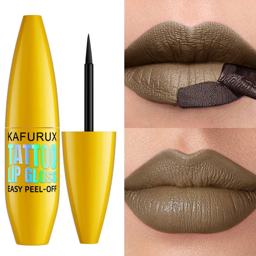 Peel Off Black Brown Lip Stain Reveal Long Lasting Waterproof Matte Qme 103