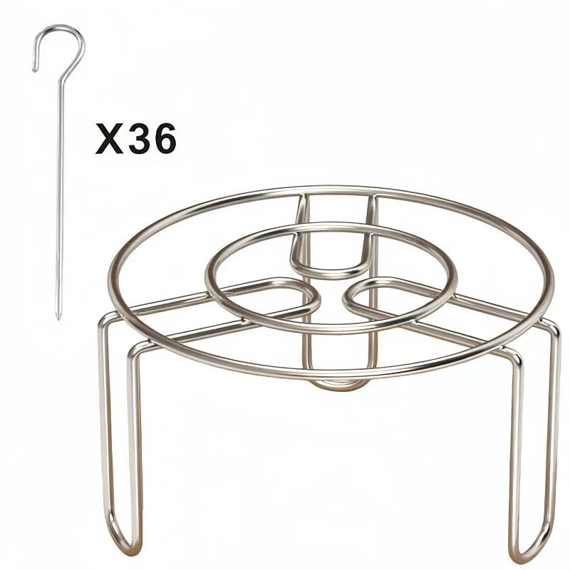 Stainless Steel Vertical Grill Rack Detachable String Grill Vertical Barbecue Skewer Bracket 12/24/36/48 Skewer Holder Qme 36