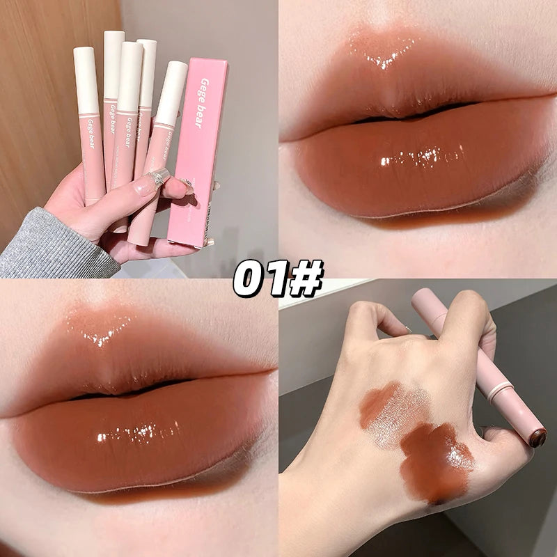 Gege Bear Mirror Lip Glaze Lipstick Moisturizing Effect Long-lasting Qme GX1351-1