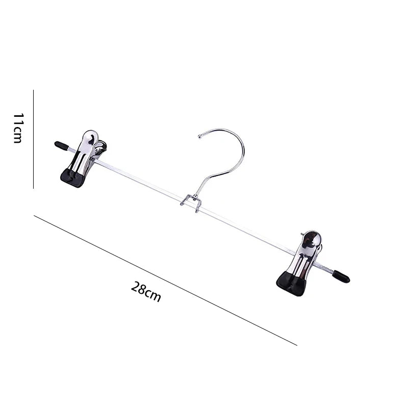 5pcs Metal Pants Racks Wind Proof Multi-purpose Skirt Racks For Clothes Drying Trousers Wardrobe Clip Anti-slip Clothes Hanger Qme