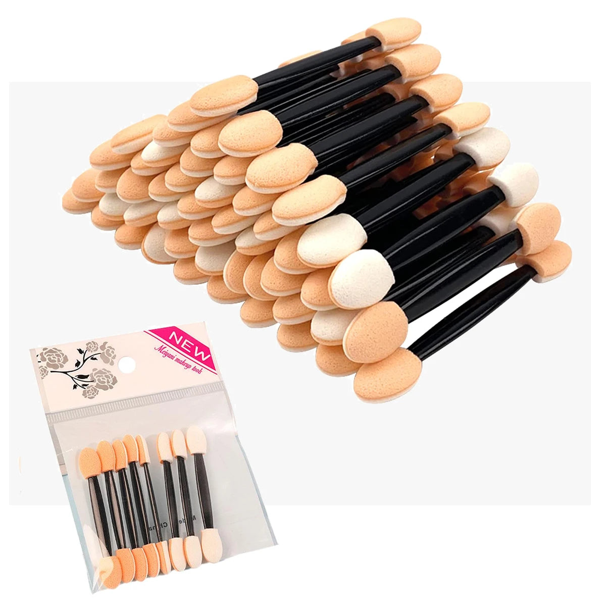 1 3 5 Packs Disposable Eyeshadow Applicators Sponge Tips Eye Shadow Qme