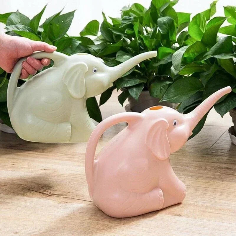 Cute Plastic Elephant Shape Watering Pot Can Plant Outdoor Irrigation Qme