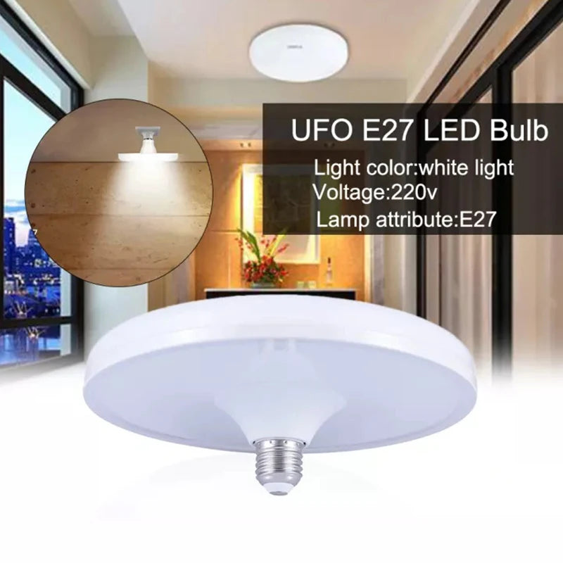 LED Bulb E27 Lamp Bright 20W 220V UFO Leds Lights Indoor White Qme