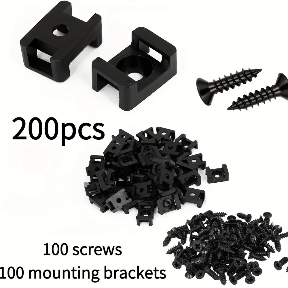 200Pcs U Spring Metal Retainer Clips & Self Tapping Screws Kit For Motorcycle Car E-Bike Fairing Fender Fastener Hardware Qme