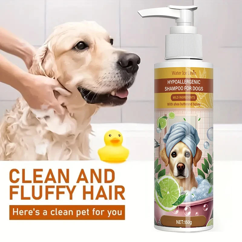 Pet Shampoo - Neutral Deep Cleansing Pet Bathing with Fresh Fragrance, Moisturizing, Removing Odor, Suitable for Cats and Dogs, Keeping Clean Hair, Smooth and Shiny Qme