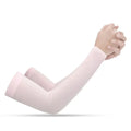 2Pcs Arm Sleeves Warmers Sports Sleeve Sun UV Protection Hand Cover Cooling Warmer Running Fishing Cycling Summer Cooling Qme PK opp bag(no finger)