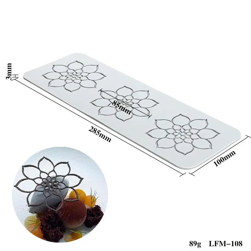 Silicone Fondant Molds Chocolate Mold Sugar Craft Gum Decorative Lace Qme LFM108