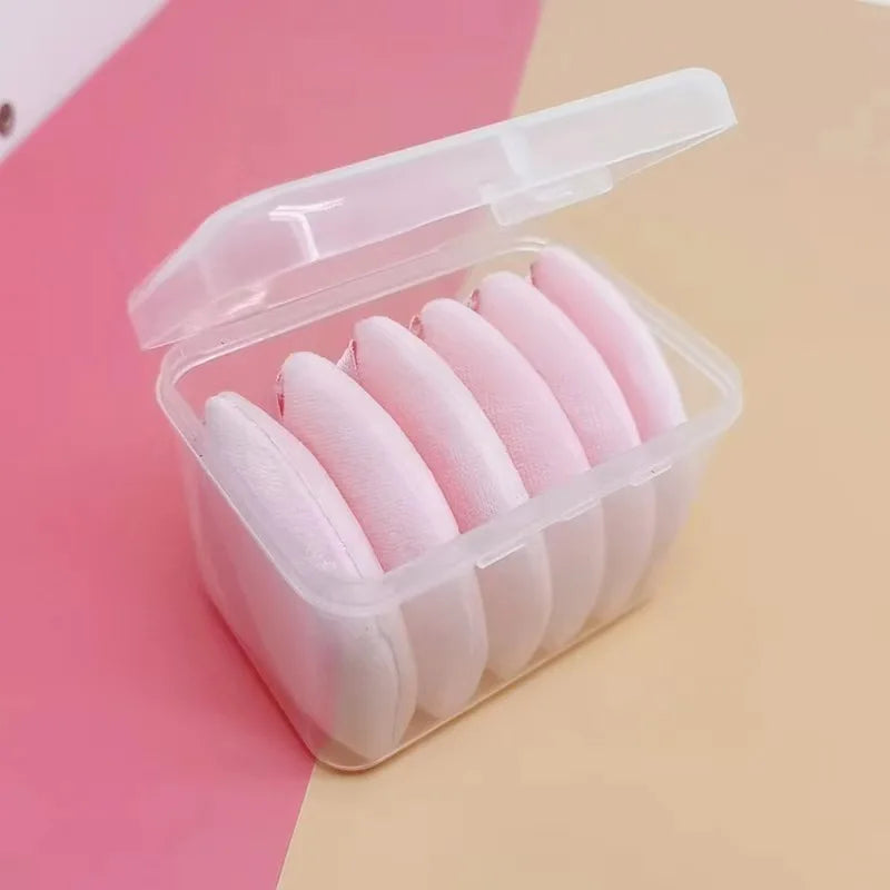 Velvet Powder Puffs Perfect Makeup Finish Soft Lightweight Sponge Qme 6 pink