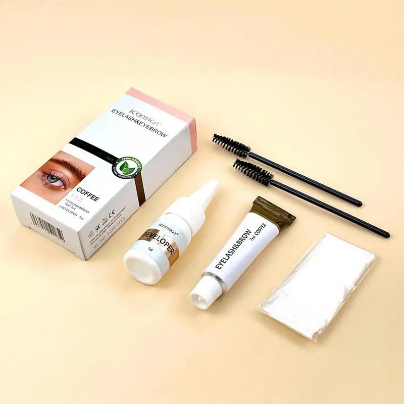 5pcs Eyebrow Tinting Kit Eyelash Eyebrow Dye Tint Gel Quick Dry Waterproof Long-lasting Eyebrow Dye Tint Dye Eyebrow Mascara Qme