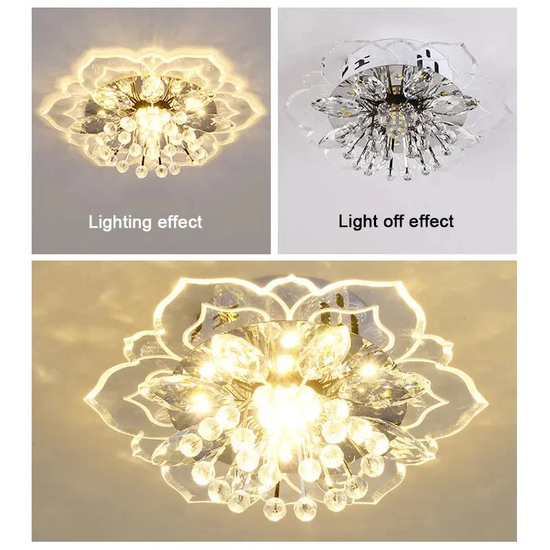 Modern LED Ceiling Light Crystal Ceiling Lamp Bedroom Chandelier Indoor Lighting For Living Room Home Decoration Led Chandelier Qme