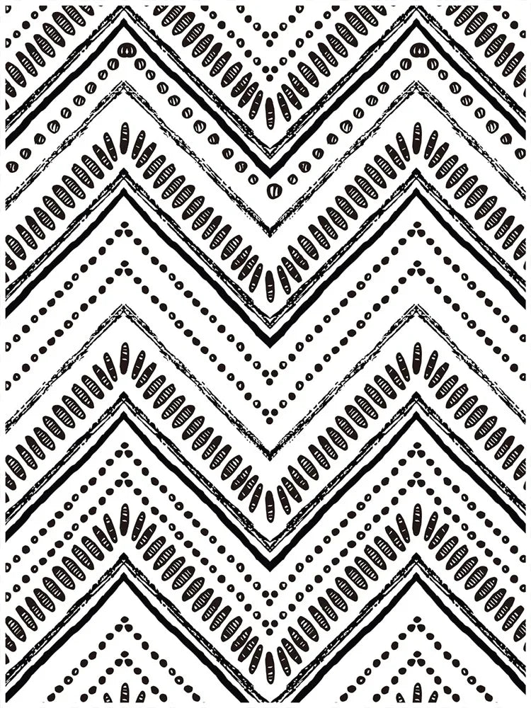 Black White Geometric Abstract Curve Peeling Wall Self-adhesive Qme Light Grey 300CMX45CM