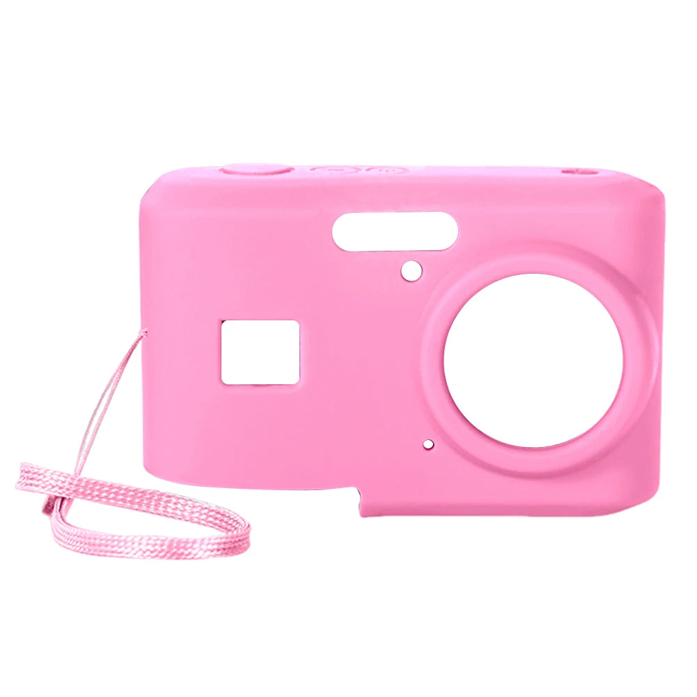 For KODAK PIXPRO FZ45 Slim Fit Camera Bag with Lanyard Lightweight Camera Sleeve Wear Resist Outdoor Travel Camera Protect Case Qme Pink