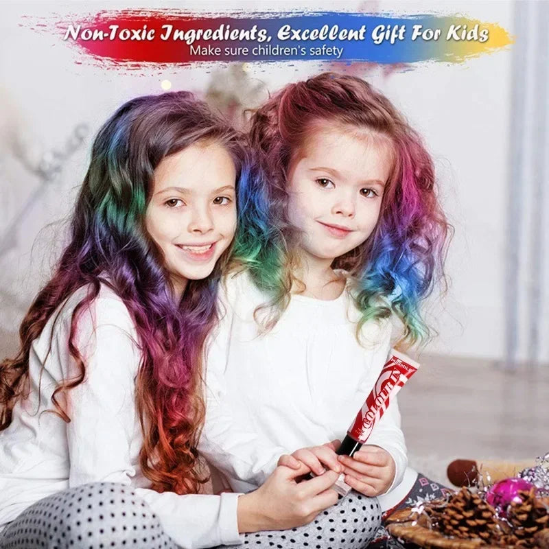 One-off Temporary Hair Coloring Disposable Hair Coloured Chalk Wax for Hair Cover Fashion Design Washable Non-toxic Beauty Tools Qme