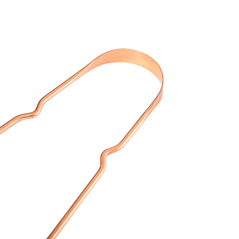 Simple Copper Tongue Scraper Cleaner Fresh Breath Dental Cleaning Qme