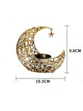 Festival Moon Candlestick Aromatherapy Stove Iron Candle Stand Love Qme golden