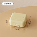 7-Compartment Portable Travel Mini Pill Case Waterproof Qme yellow