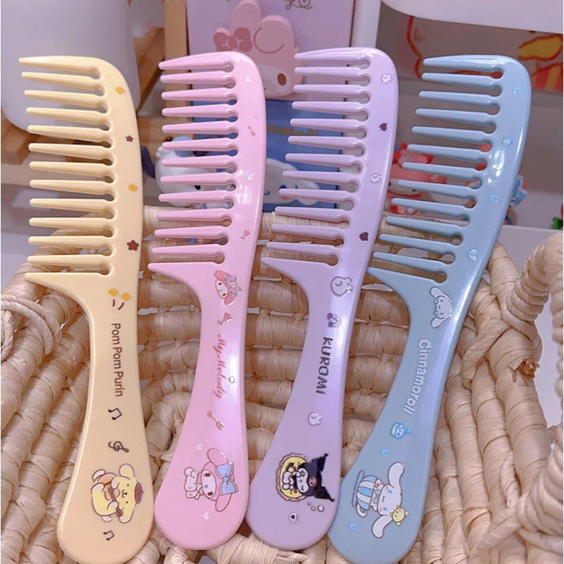 Kuro Mi Cartoon Wide-tooth Comb Household Plastic Long Straight Hair Qme