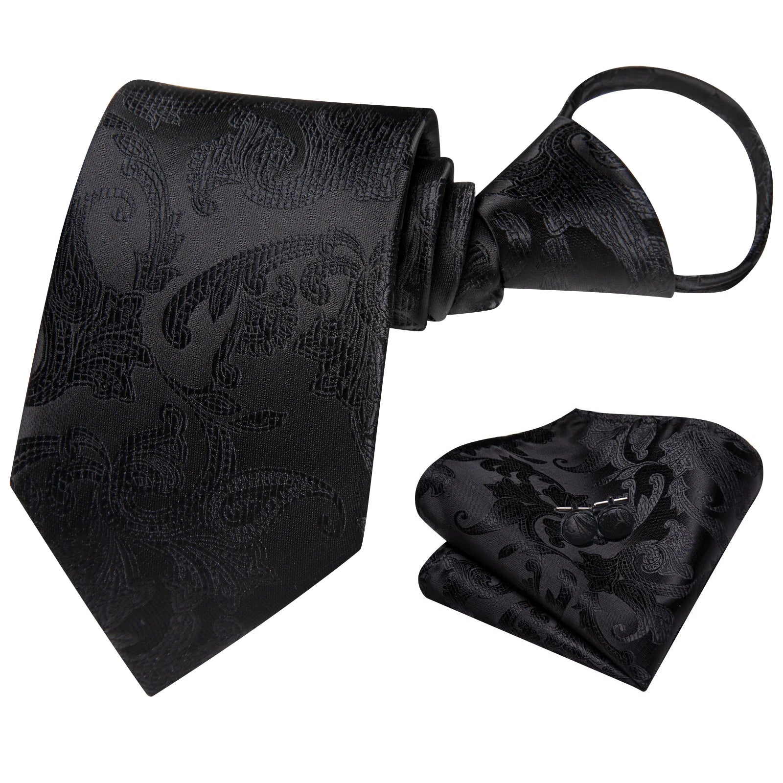 27 Colors Hi-Tie Mens Tie Pre tied adjustable zipper neck strap for men 3.15 inches for office graduation school uniform Qme HT-AL-0016B