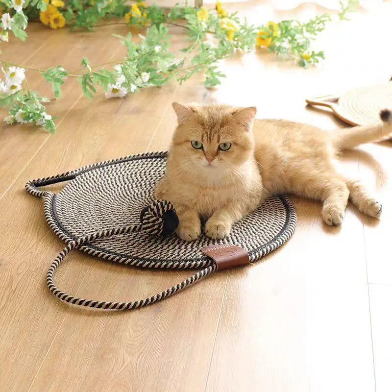 Cat Scratching Board Pet Supplies Indoor Round Shape Scratcher Mat Qme