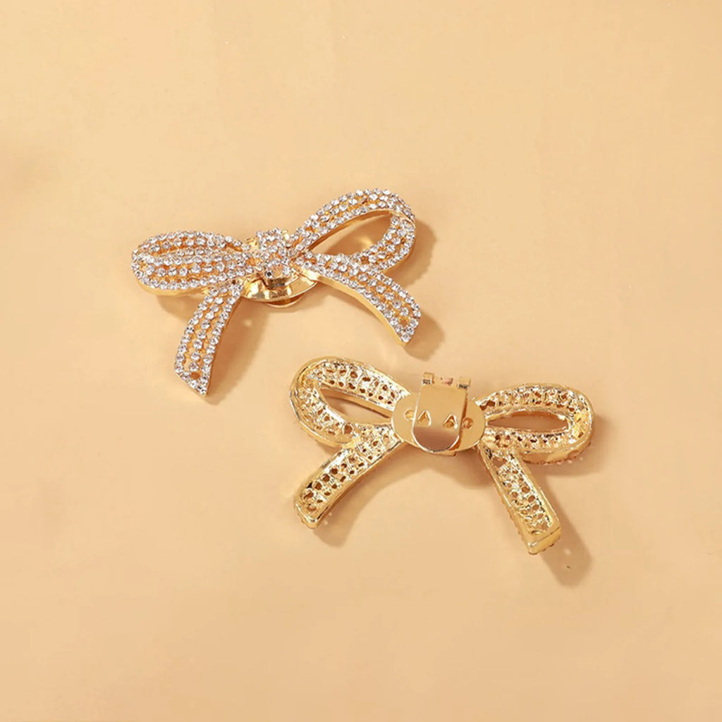 1PC Bowknot Detachable Rhinestone Shoe Buckle Shoe DIY Decoration Accessories High Heels Metal Decoration Buckle Qme