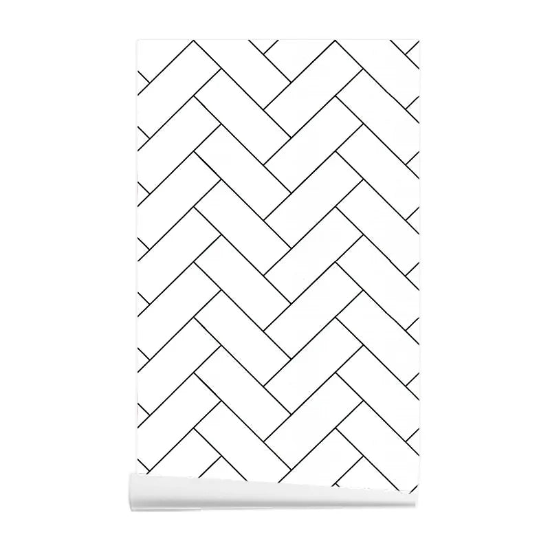 Black White Geometric Abstract Curve Peeling Wall Self-adhesive Qme light green 300CMX45CM