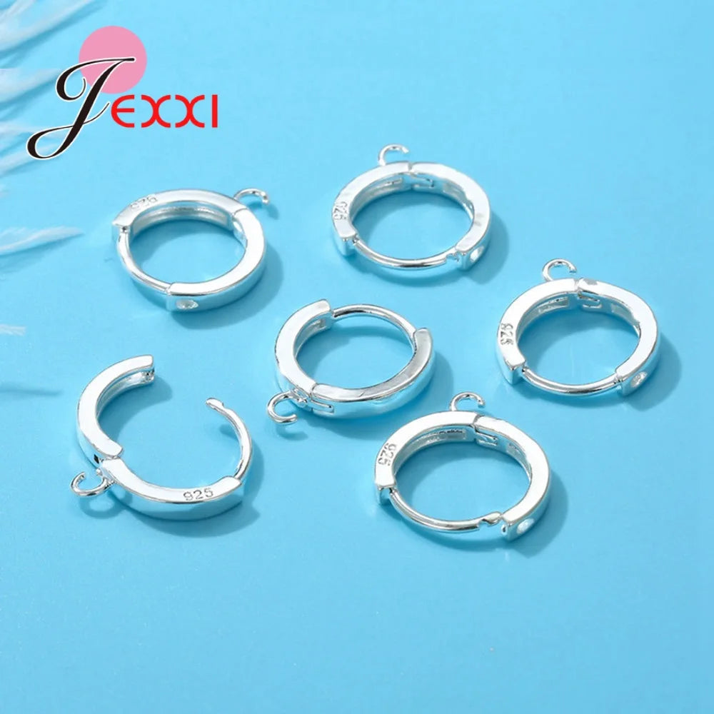 New Arrival Genuine 925 Sterling Silver Color Earrings Findings Fashion Jewelry Accessories Support Wholesale/Retail/Drop Ship Qme