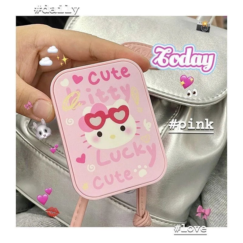 Hello Kitty Pink Sunglasses Case 2-Pack Color Contact Lens Case Cute Cartoon Contact Lens Case Qme 1