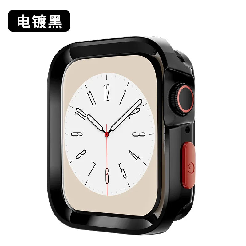 2024 New Bumper Soft Silicone Case For Apple Watch 9 8 7 6 SE 5 Sport Anti-drop Matte Cover For iwatch 49mm 41mm 40mm 44mm 45 mm Qme